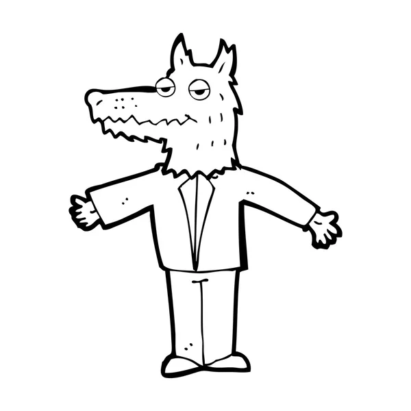 Cartoon wolf — Stockvector