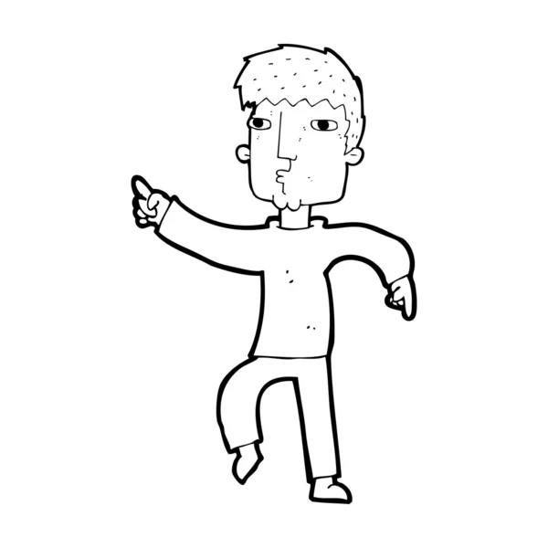 Cartoon dansande man — Stock vektor