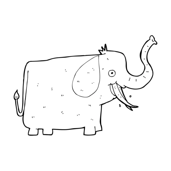 Cartoon gelukkig olifant — Stockvector