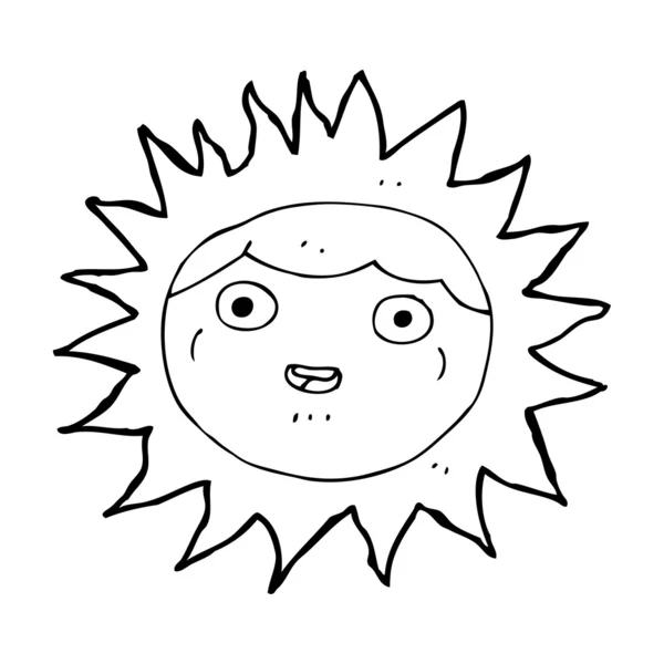 Sun kreslená postavička — Stockový vektor