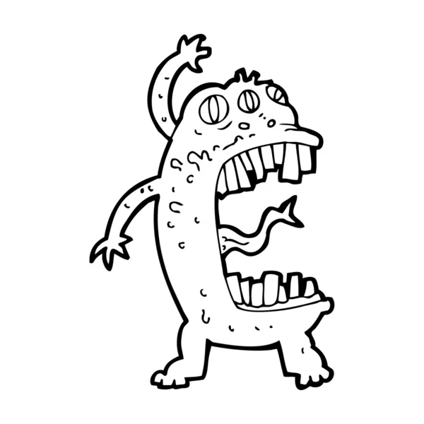 Cartoon gek monster — Stockvector