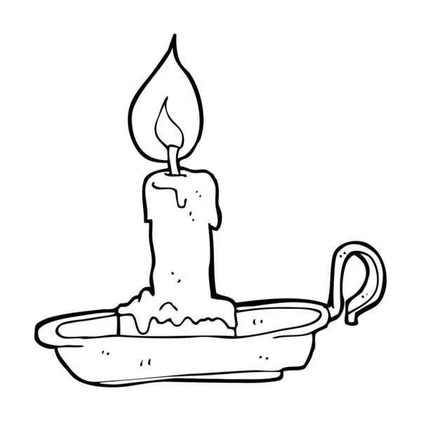 Cartoon old candlestick — Stock Vector