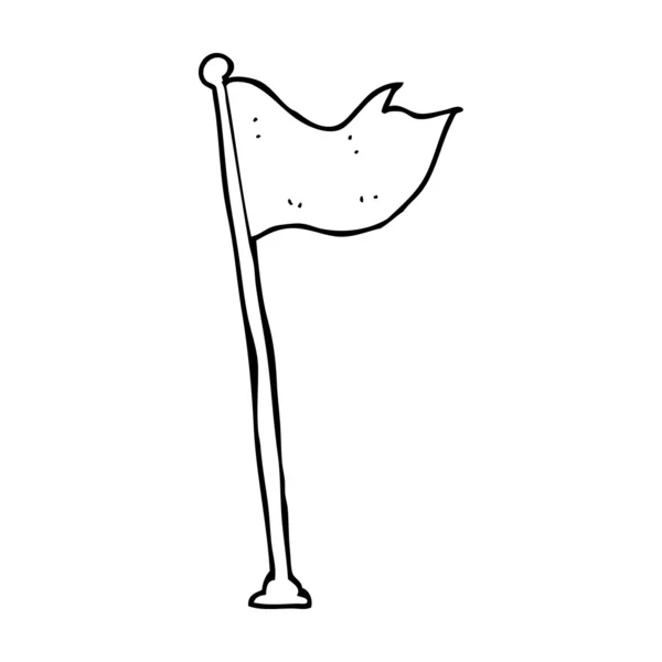 Bandera de dibujos animados en polo — Archivo Imágenes Vectoriales