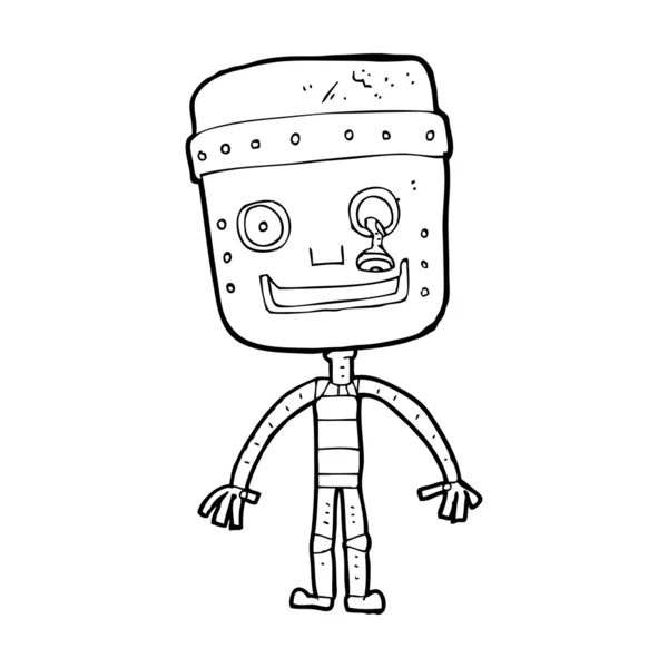 만화 재미 있는 로봇 — 스톡 벡터
