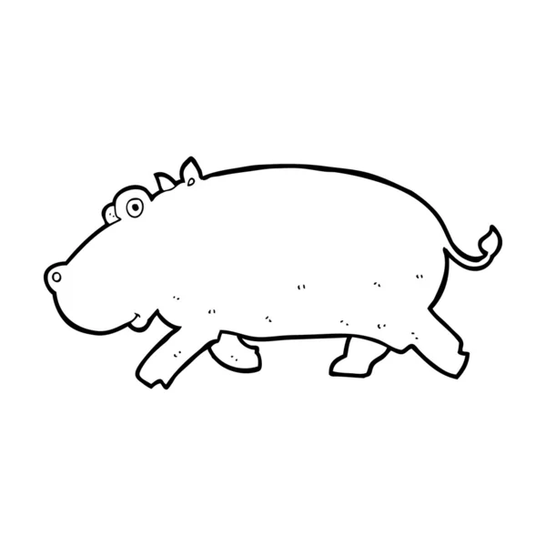 Kreskówka hipopotam — Wektor stockowy