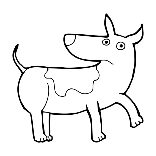 Divertido perro de dibujos animados — Vector de stock