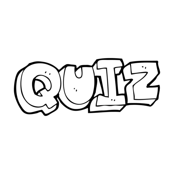 Cartoon quiz sign — Stock Vector