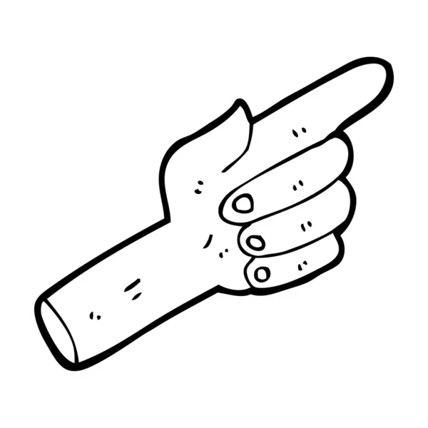 Cartoon-Zeigefinger — Stockvektor