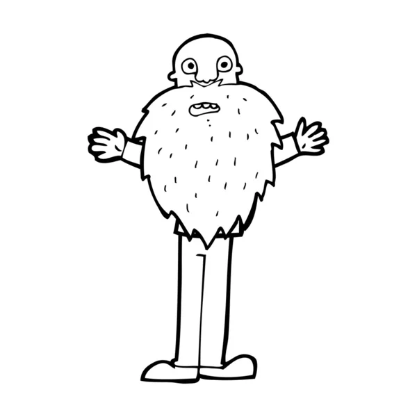 Мультяшний бородатий старий — стоковий вектор