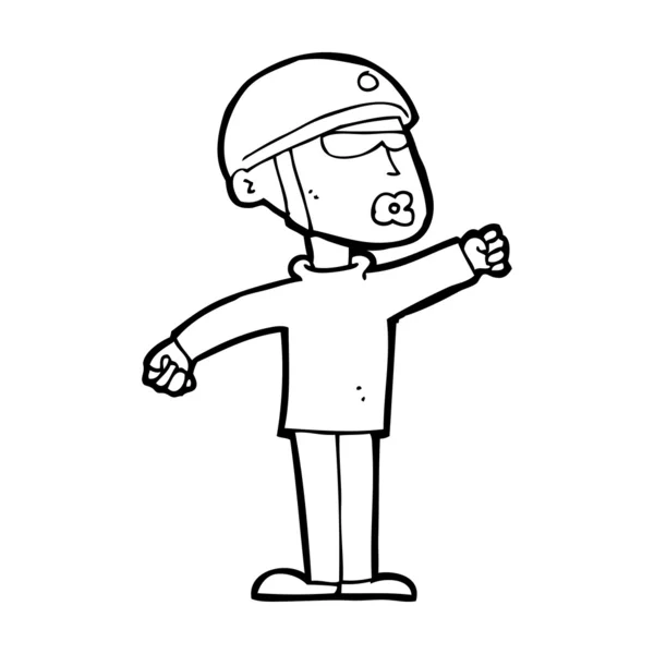 Dibujos animados chico de seguridad — Archivo Imágenes Vectoriales