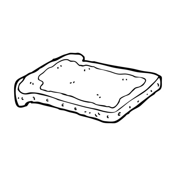 Mermelada de dibujos animados en tostadas — Vector de stock