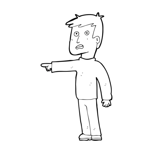 Caricature pointant l'homme — Image vectorielle