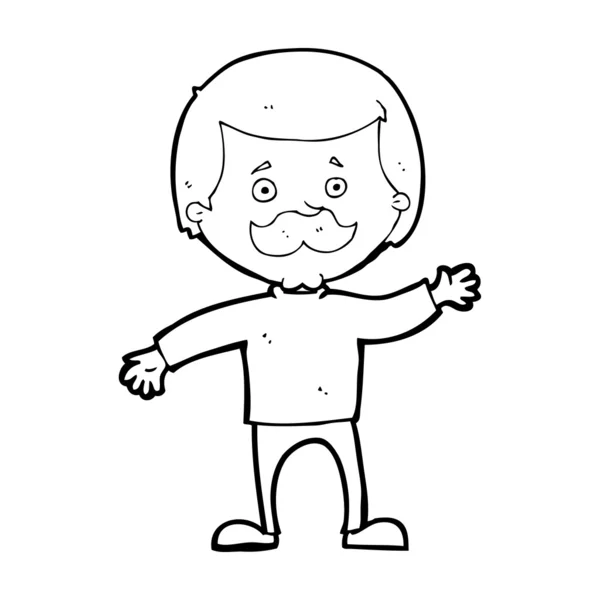 Dibujos animados papá saludando — Archivo Imágenes Vectoriales