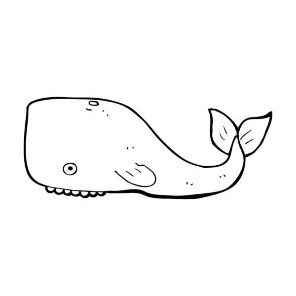 漫画のクジラ — ストックベクタ