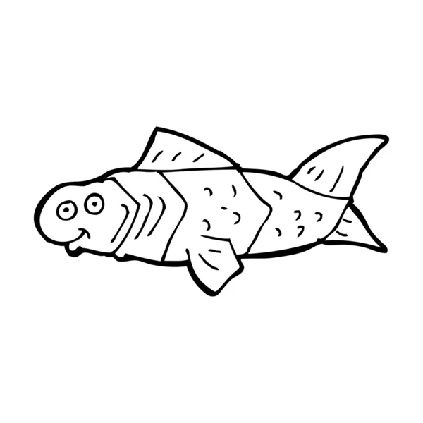 Αστεία ψάρια κινουμένων σχεδίων — Διανυσματικό Αρχείο