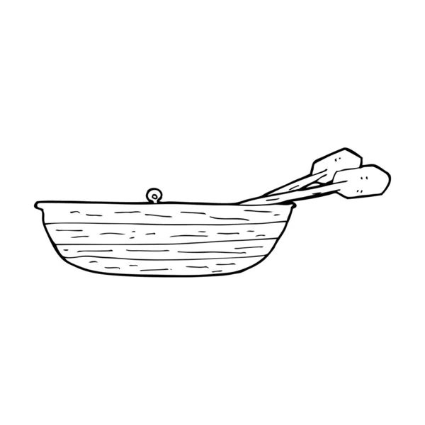Barca a remi cartone animato — Vettoriale Stock