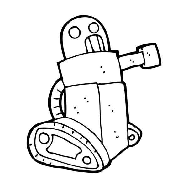 Robot réservoir de dessin animé — Image vectorielle