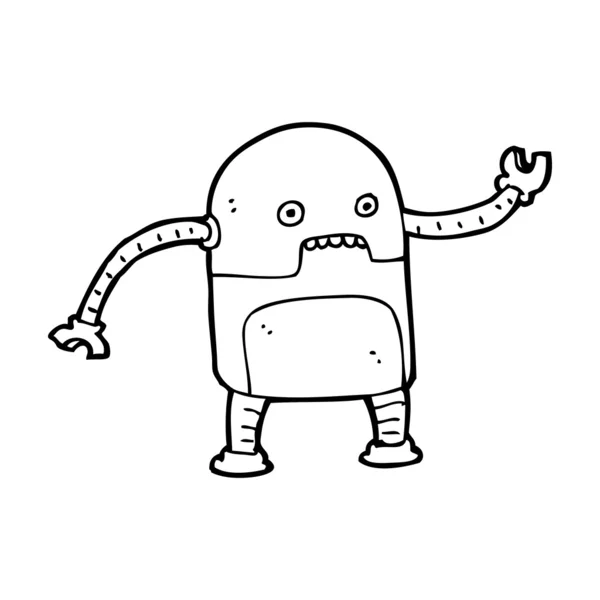 Divertido robot de dibujos animados — Archivo Imágenes Vectoriales