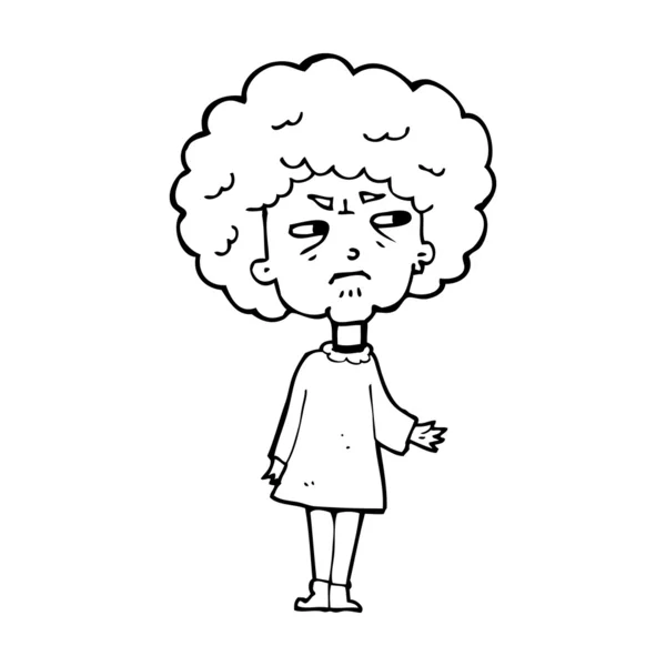 Stará dáma kreslená — Stockový vektor