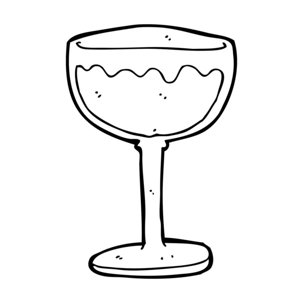 Cartoon glas rode wijn — Stockvector