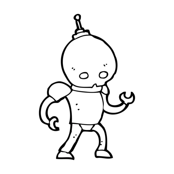 Robot alienígena de dibujos animados — Archivo Imágenes Vectoriales