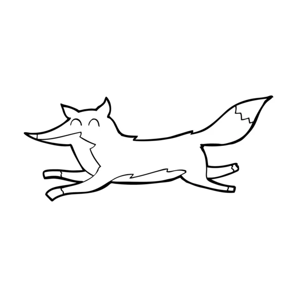 実行中のオオカミを漫画します。 — ストックベクタ