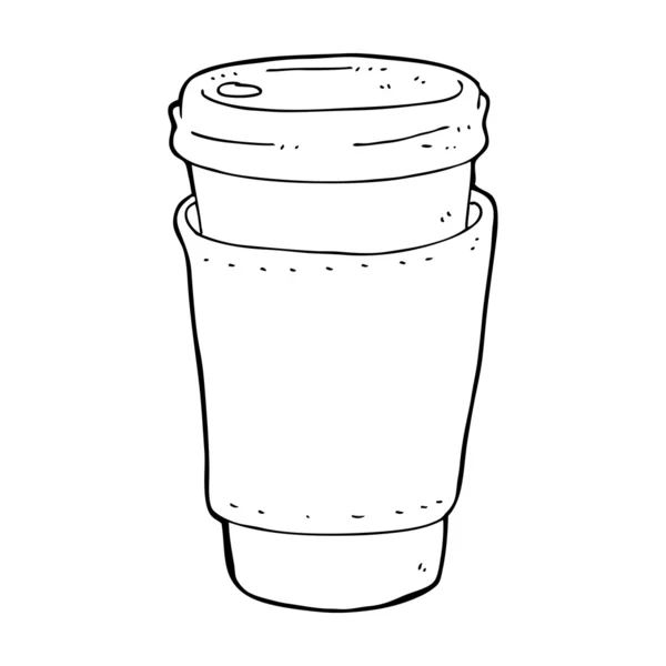 Cartoon koffie beker — Stockvector