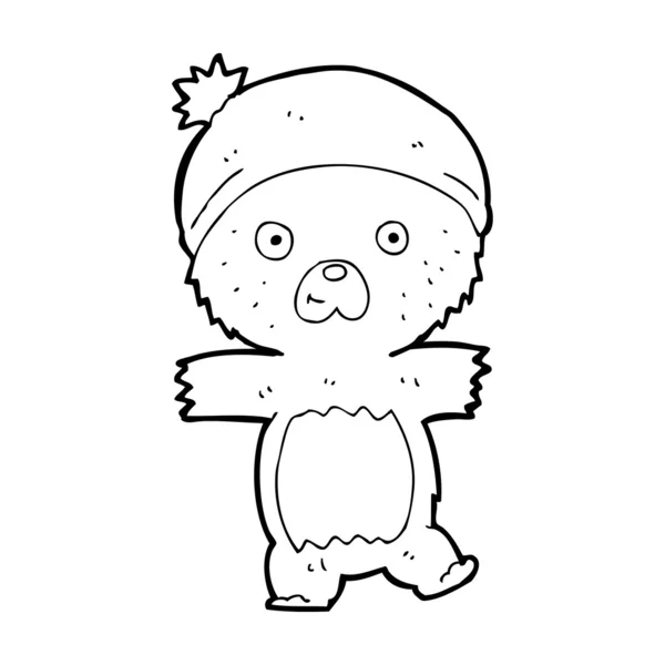 Dibujos animados divertido osito de peluche — Vector de stock