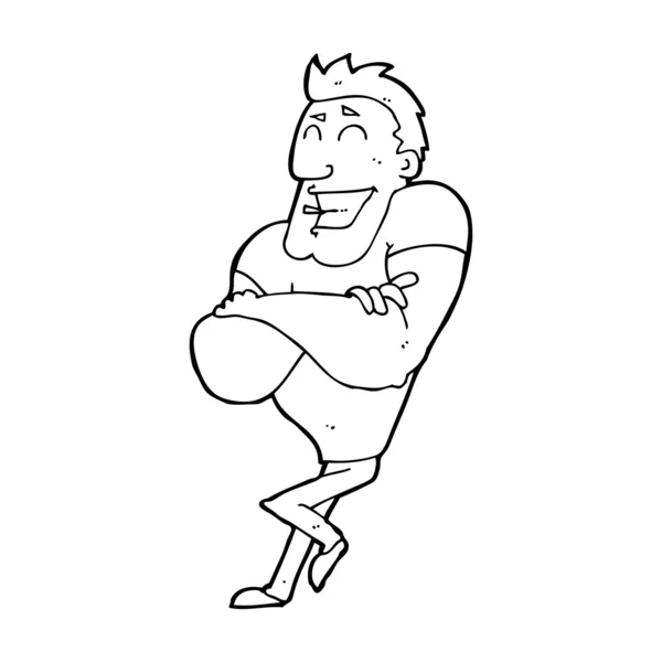 Cartoon muscle guy — Stock Vector