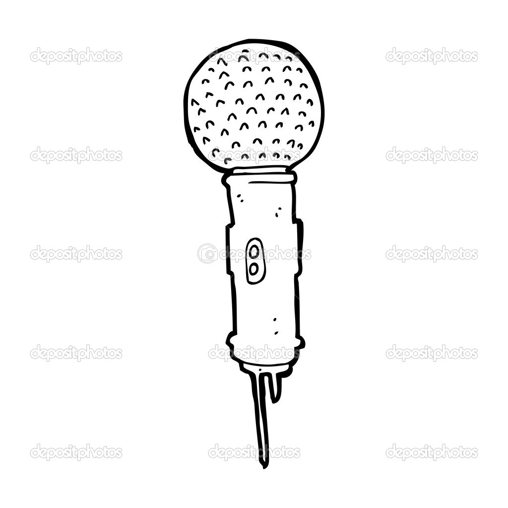 Microphone de bande dessin e image  vectorielle par 