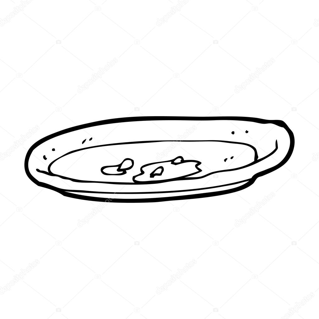 stock illustration cartoon empty plate
