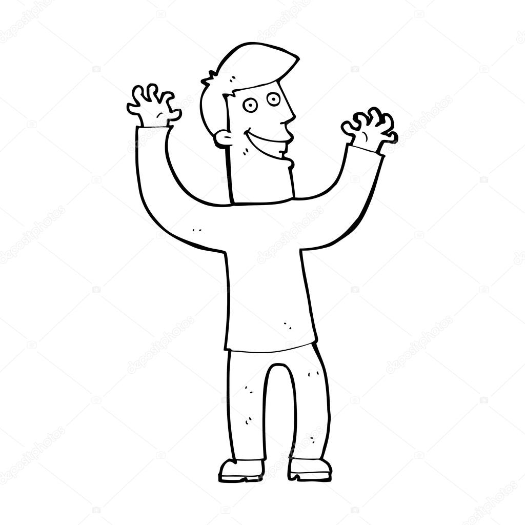 Cartoon excited man Stock Vector by ©lineartestpilot 38423151, image size:1024x1024