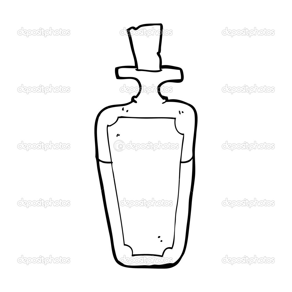cartoon potion bottle