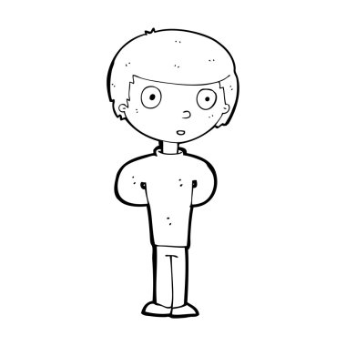 endişeli adam çizgi film