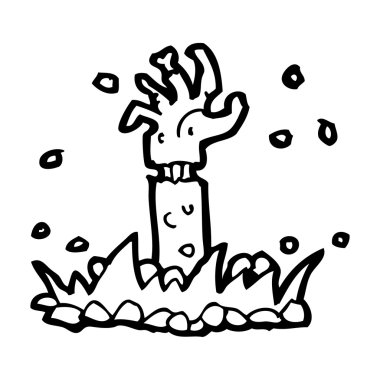 çizgi film zombi kol