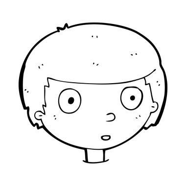 karikatür meraklı çocuk