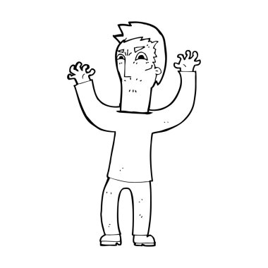 karikatür kızgın adam