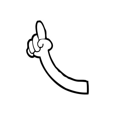 karikatür işaret eden kol