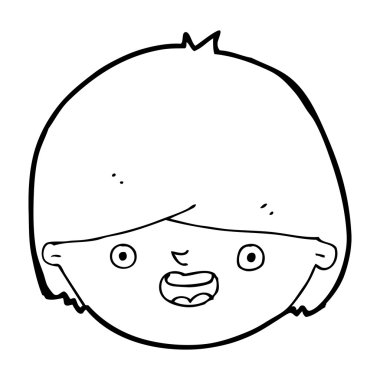 karikatür mutlu yüz