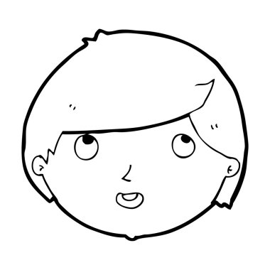 karikatür mutlu yüz