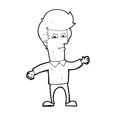 karikatür sallanan adam