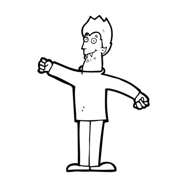 karikatür mutlu vampir