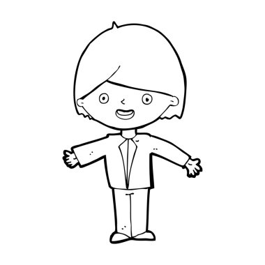 mutlu bir adam çizgi film