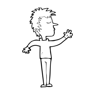 karikatür küçümseyen adam