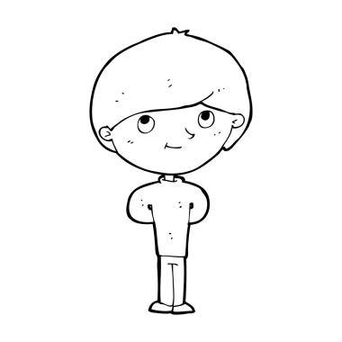 karikatür mutlu çocuk