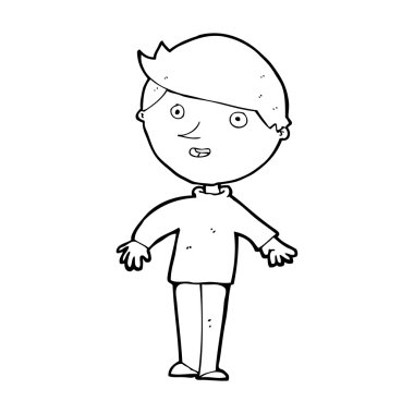 mutlu bir adam çizgi film