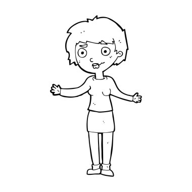 karışık kadın karikatür