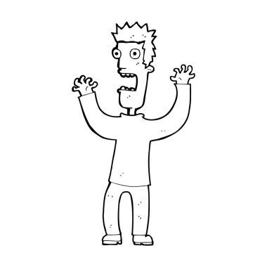 dehşete adam çizgi film