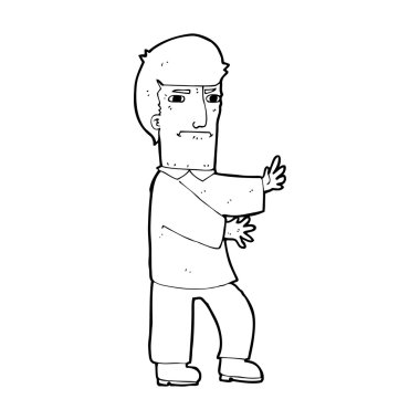 karikatür huysuz adam