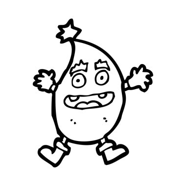 karikatür komik Noel yaratık